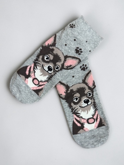 Skarpetki Chihuahua Damskie (szare)