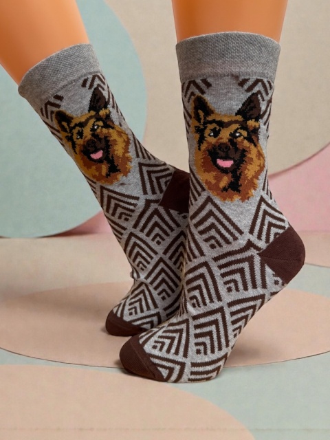 Skarpetki Owczarek Niemieckie Damskie (brązowe)