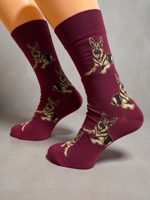 Skarpetki Owczarki Niemieckie Męskie (wiśniowe)