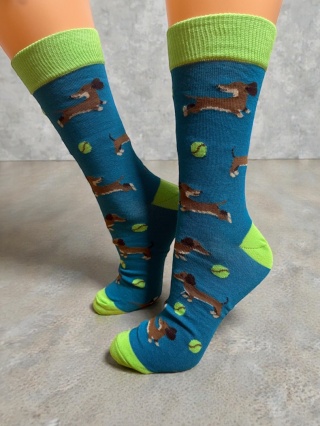 Skarpetki w Jamniki Damskie (zielone)