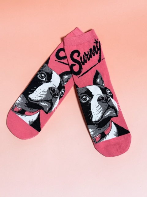 Skarpetki z Boston Terrier Damskie