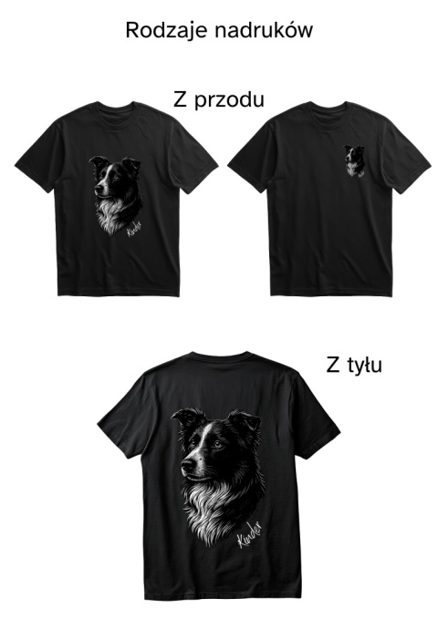 Koszulka z Golden Retrieverem Black&White