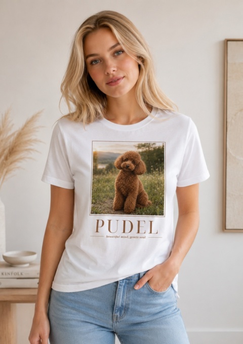Koszulka z Pudlem Damska