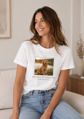Koszulka z Golden Retrieverem Damska