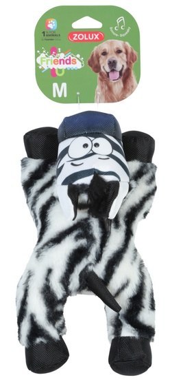 Zolux Zabawka pluszowa piszcząca Friends Zebra Caleb M