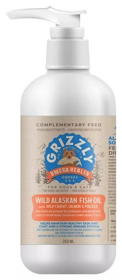 Grizzly Omega Health - olej z dzikiego łososia dla psa 250ml