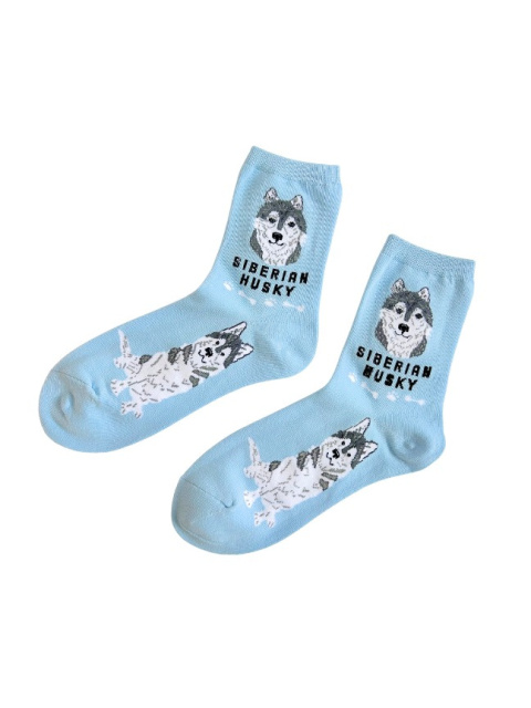 Skarpetki Husky Syberyjski Damskie (niebieskie) Skarpetki Husky Syberyjski Damskie (niebieskie)