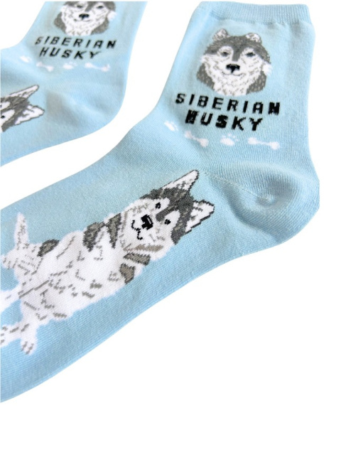 Skarpetki Husky Syberyjski Damskie (niebieskie) Skarpetki Husky Syberyjski Damskie (niebieskie)