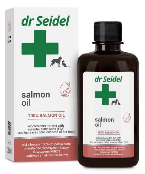 Dr Seidel Salmon Oil - olej z łososia dla psa 100% 250ml Dr Seidel Salmon Oil - olej z łososia dla psa 100% 250ml